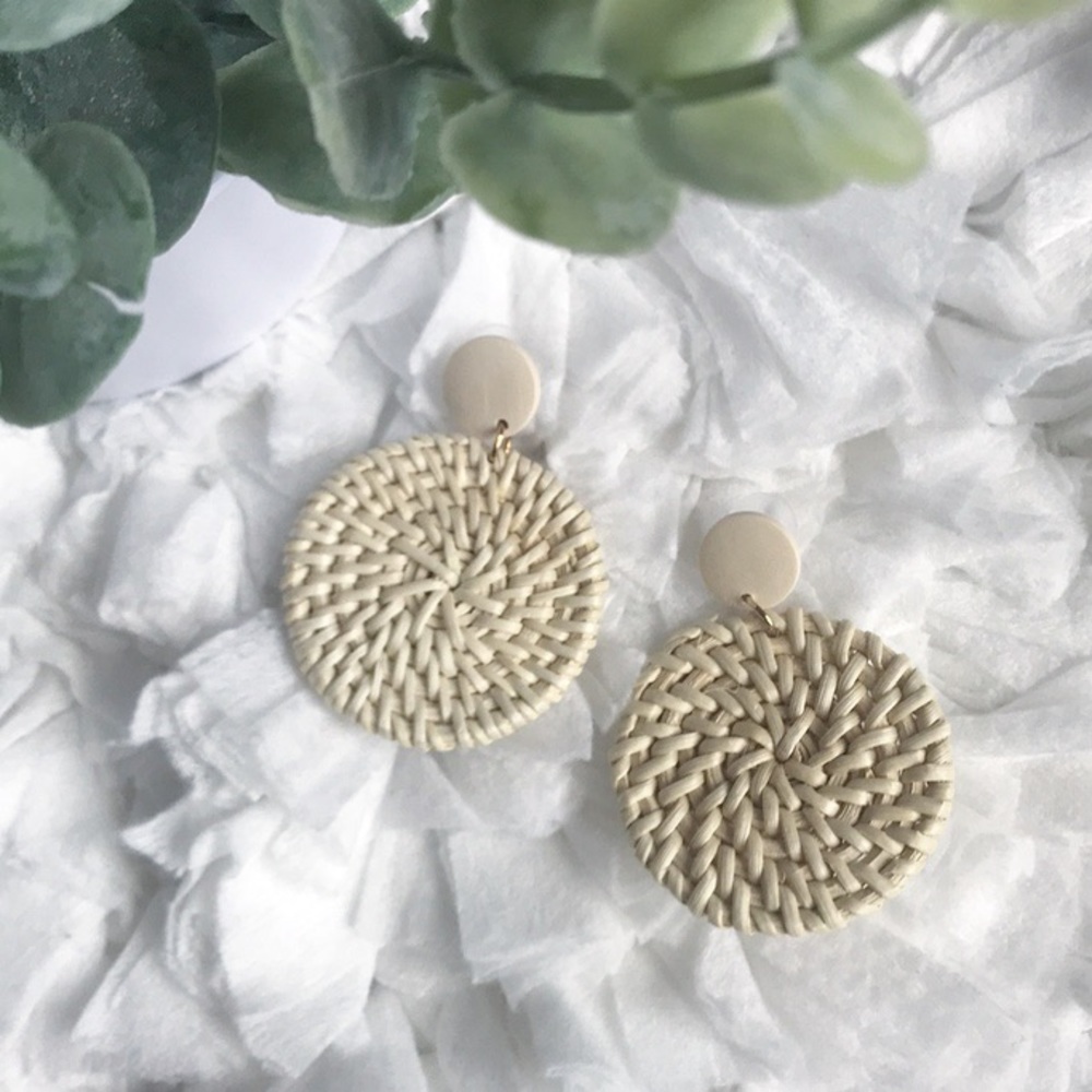 Handmade Rattan Earrings